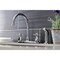 Kingston Brass KB4721BXSP Two-Handle Centerset Kitchen Faucet with Side Sprayer, Polished Chrome KB4721BXSP - alternate 4